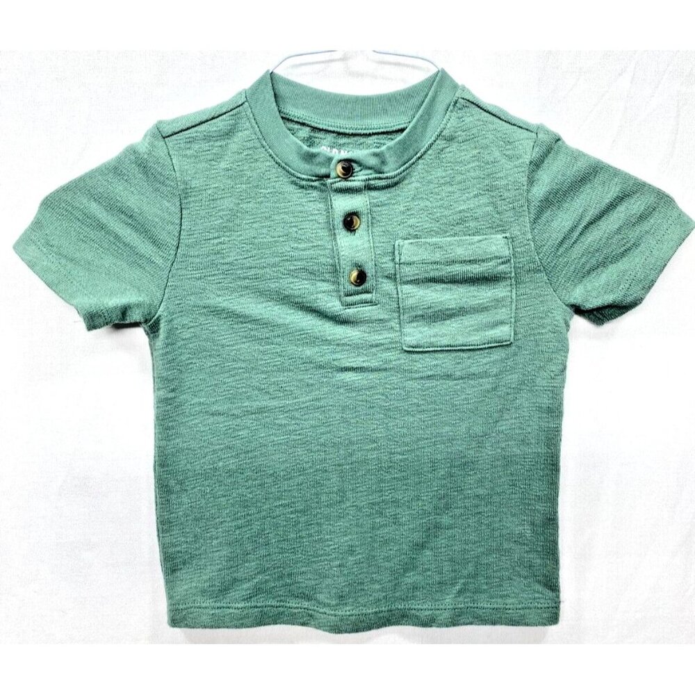 OLD NAVY POLO SHIRT w/ Collar Boys MEDIUM Short Sleeve 3T Light Green NWOT